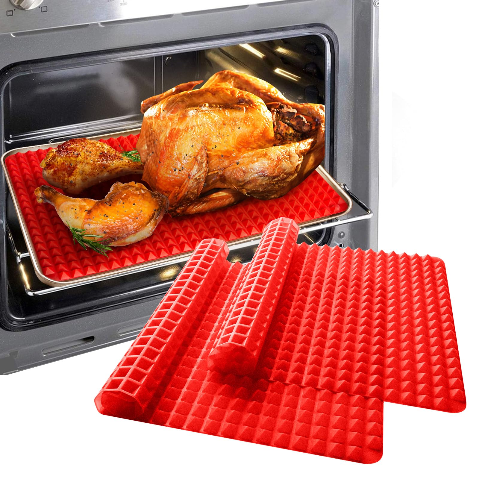 Non-Stick Silicone Baking Mat Set (2 Pack) - 16