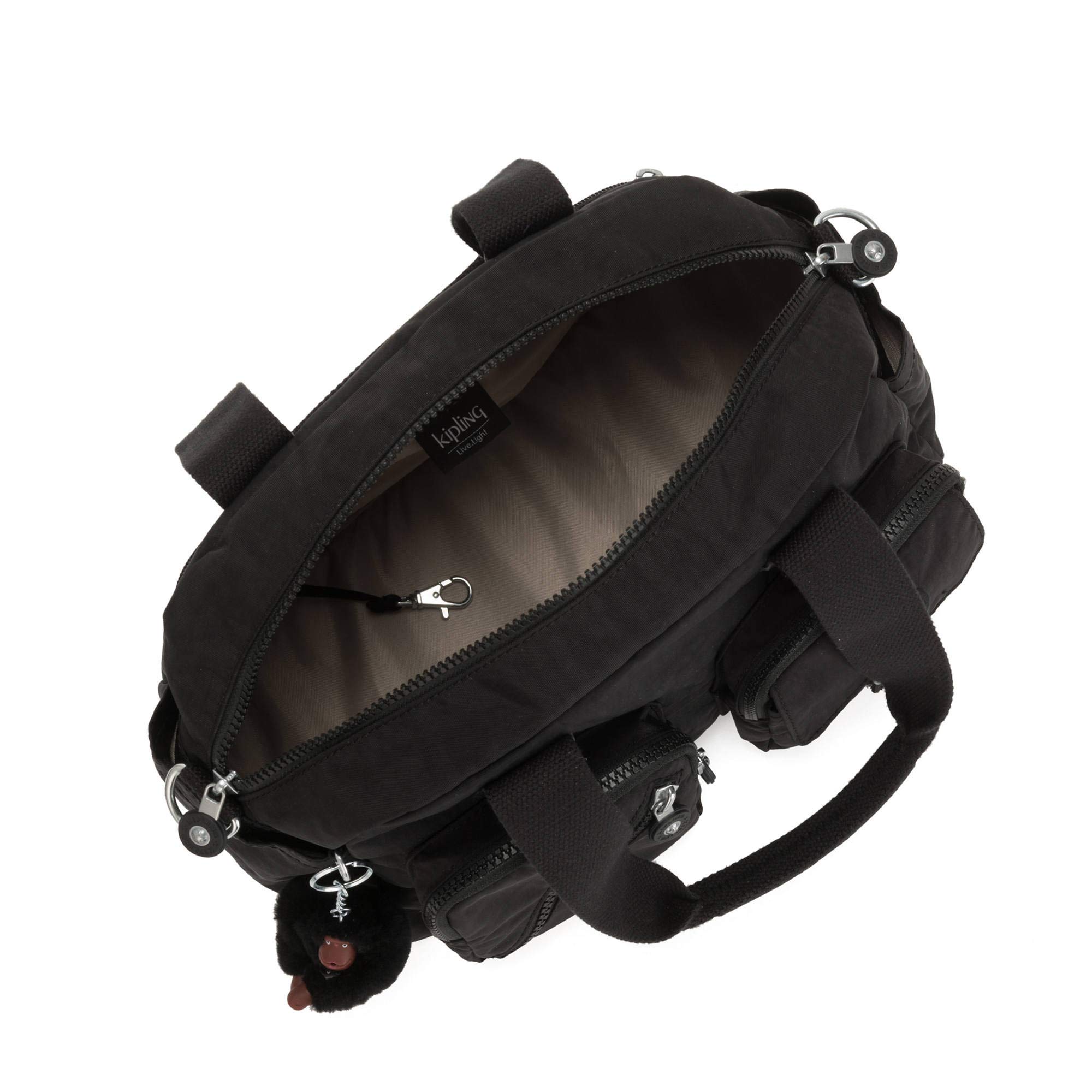 Kipling Defea Shoulder Bag for Women - Lightweight Crossbody Purse with Adjustable Strap, Black Tonal | Perfect for Work, Travel & Everyday Use