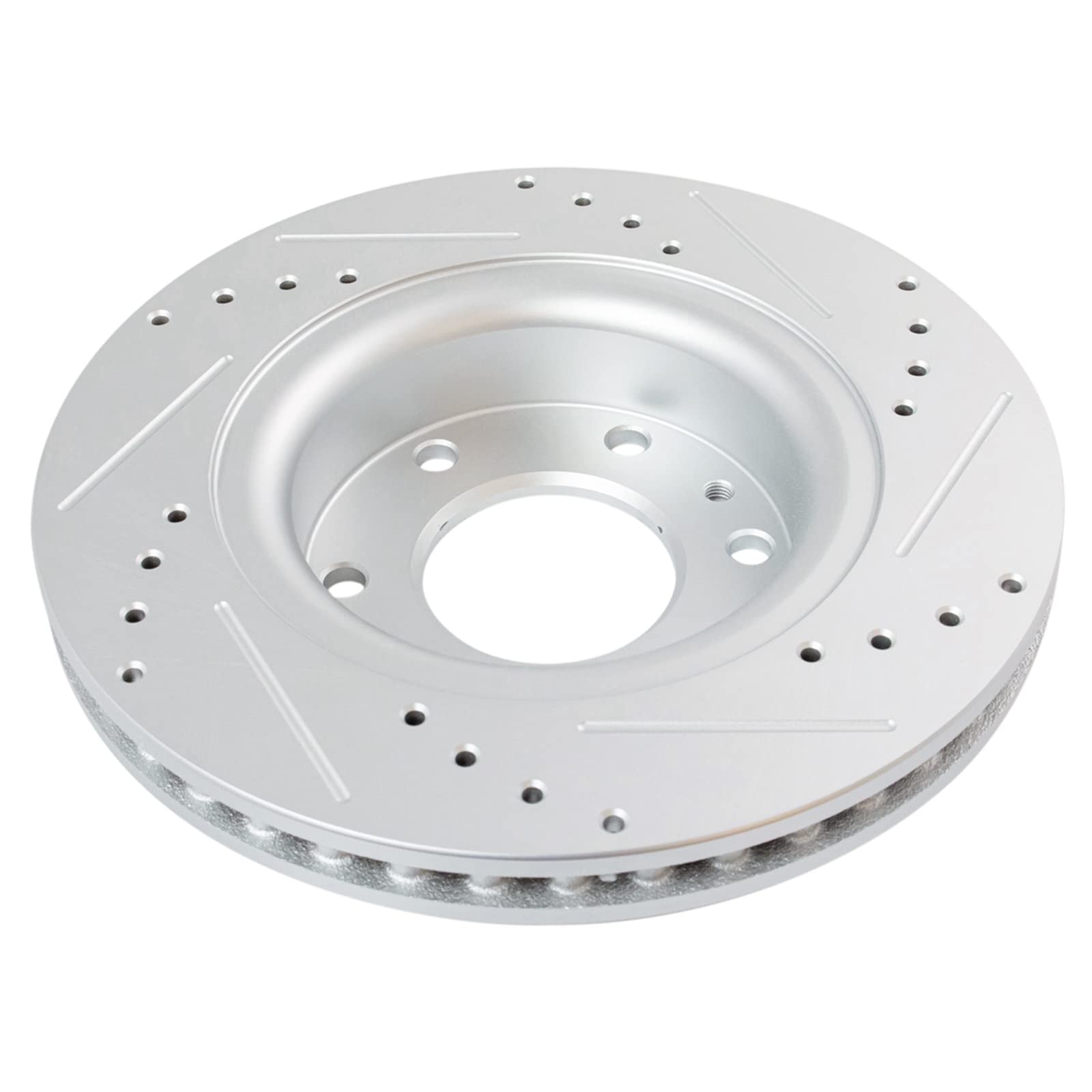 TRQ Performance Front Disc Brake Rotor & Ceramic Pad Kit with Chemicals - Perfect for High-Performance Cars, Trucks & SUVs