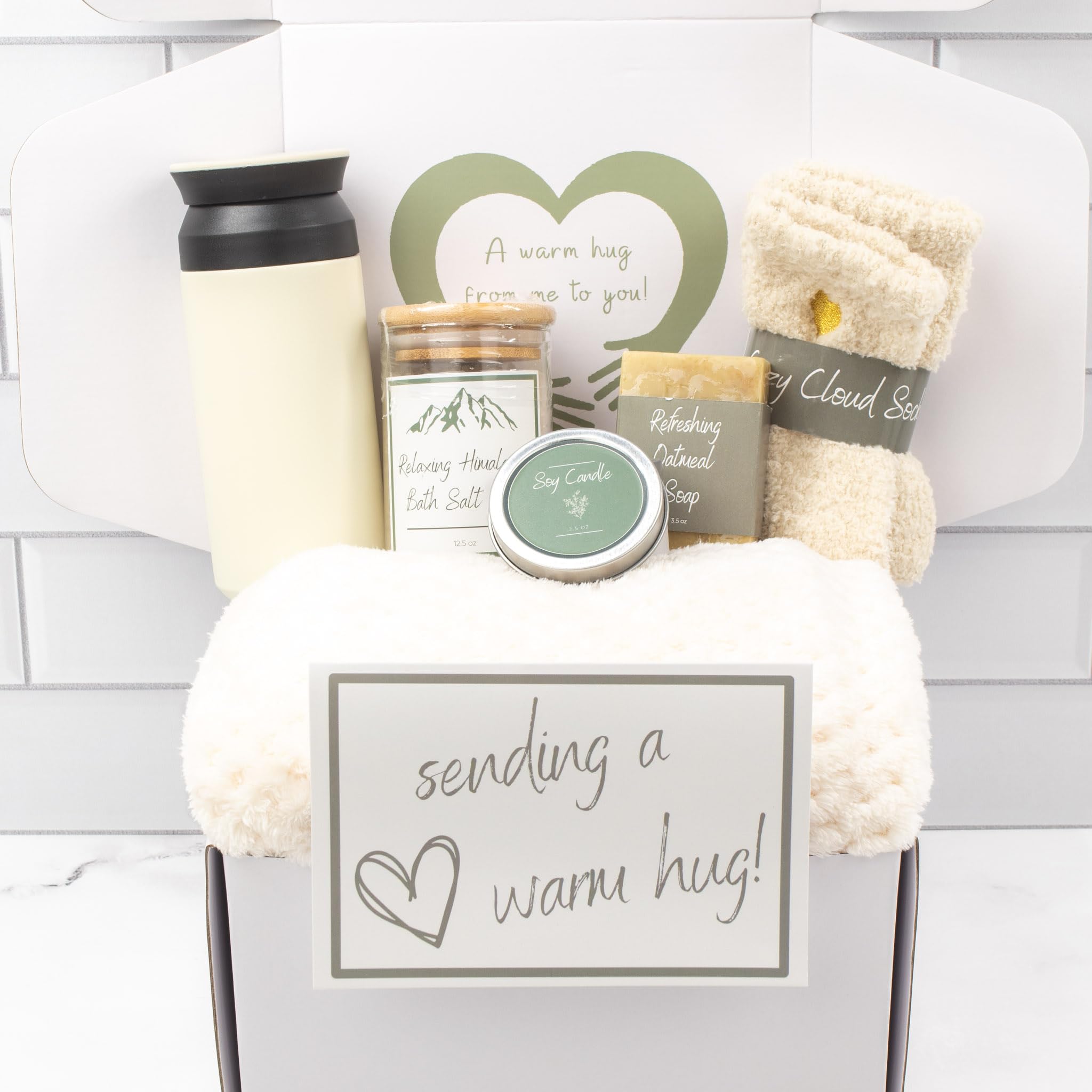 Thoughtful Gift Box for Women - Cozy Self Care Box with Relaxing Items for Get Well, Sympathy & Thinking of You - Perfect for Birthdays, Anniversaries & Comforting Friends - Warm Hug Gift Set for Her