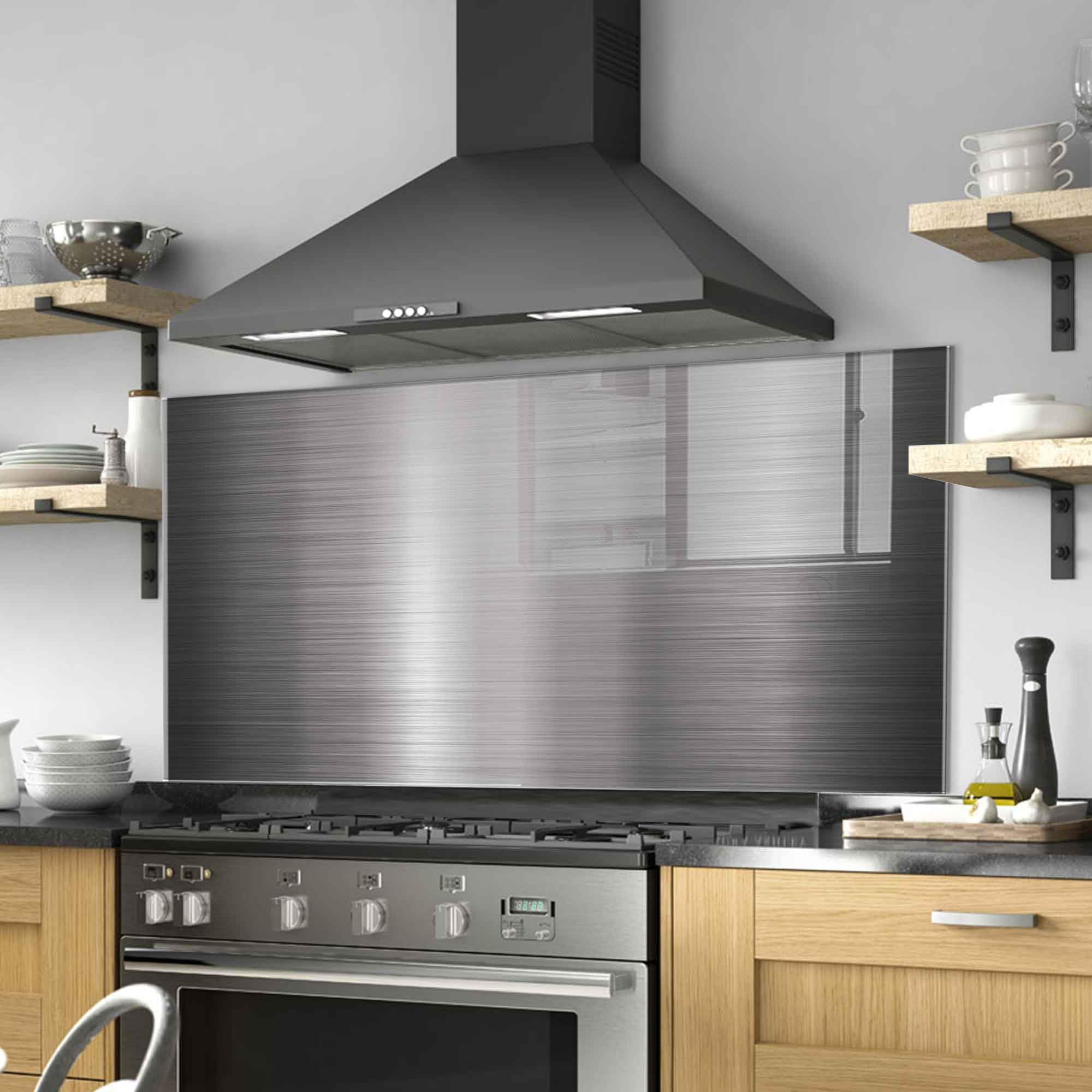 Tempered Glass Kitchen Backsplash - Stove Splashback & Cutting Board for Home Decor (30x14