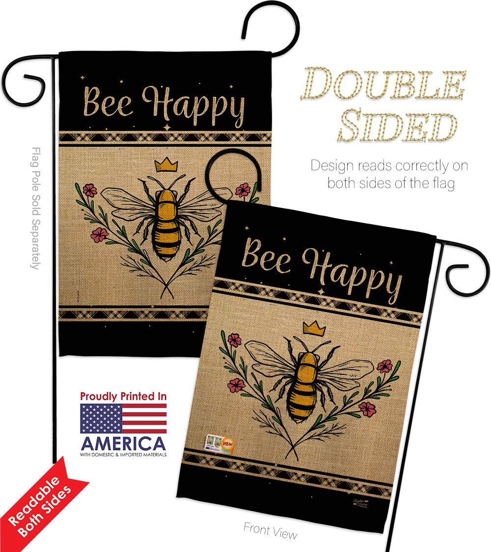 Queen Bee Garden Flag Set - Double-Sided Spring Yard Decor for Outdoor & Home