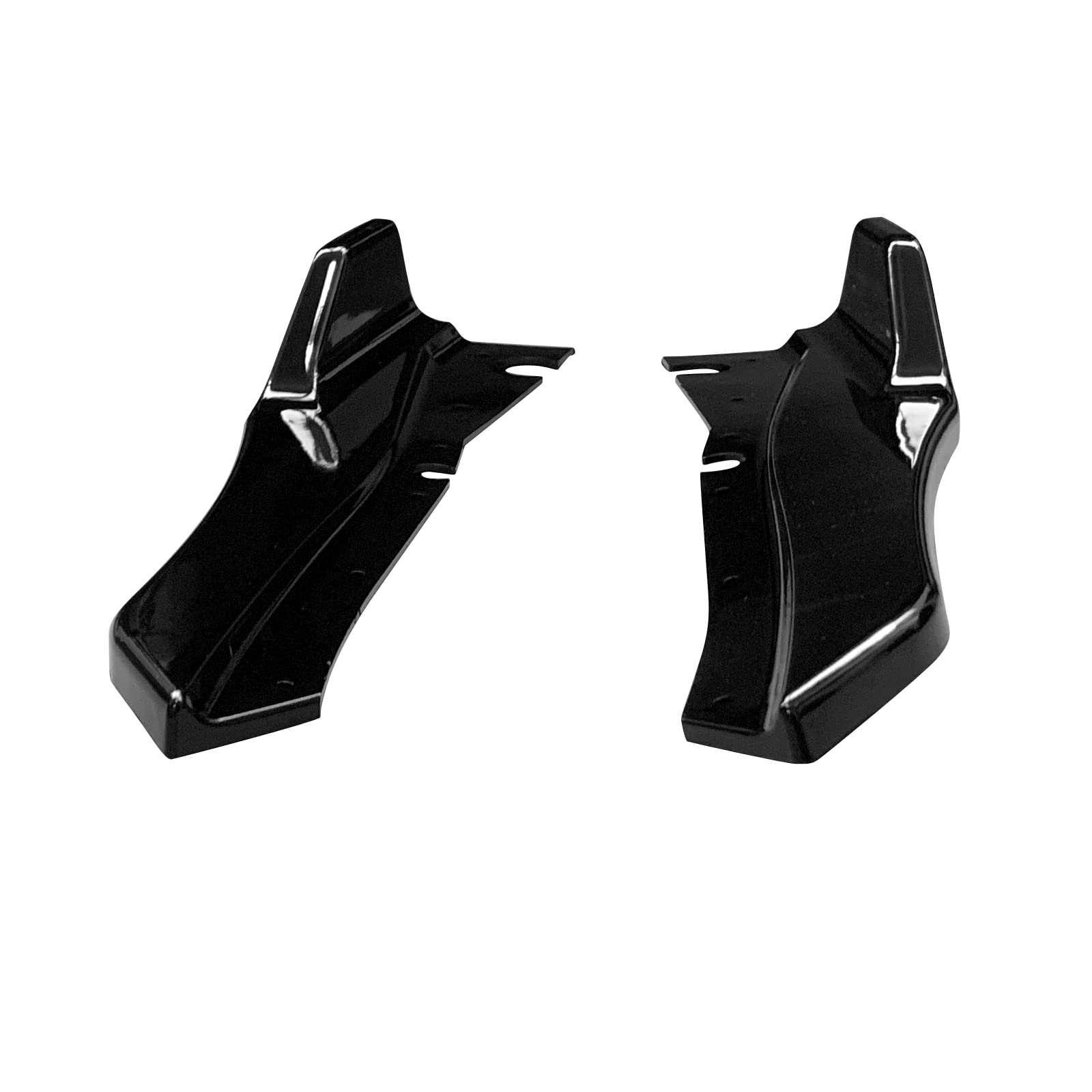 FREEMOTOR802 Gloss Black PP Polypropylene Rear Bumper Lip Splitter Diffuser Canards Pair - Compatible with 2018-2024 Infiniti Q50 - Enhance Style & Aerodynamics for Sporty Look