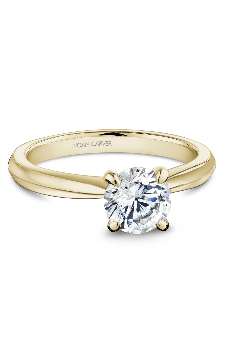 Noam Carver B340 01YA Bridal Engagement Ring - 14K White Gold Diamond Wedding Ring for Women - Perfect for Proposals, Anniversaries & Special Occasions