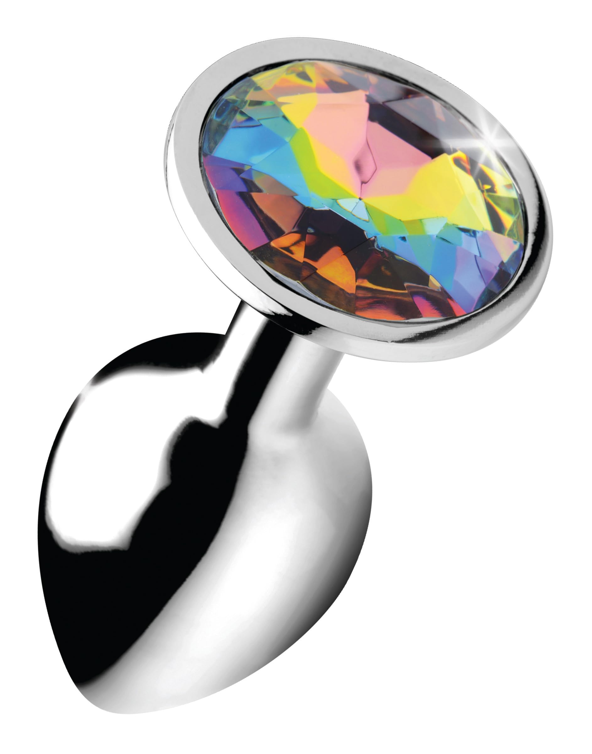 Rainbow Prism Gem Anal Plug - Small Silicone Butt Plug for Women & Men, Comfortable Beginner Anal Toy for Couples Play, BDSM, Sensual Enhancement & Solo Pleasure
