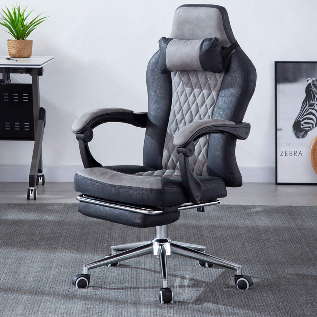 Ergonomic Office Desk Chair - Adjustable Gaming Chair with Footrest, Swivel & Reclining Computer Chair for Home Office, Boss Chair with Lumbar Support (Yellow) - Perfect for Work, Gaming & Remote Learning