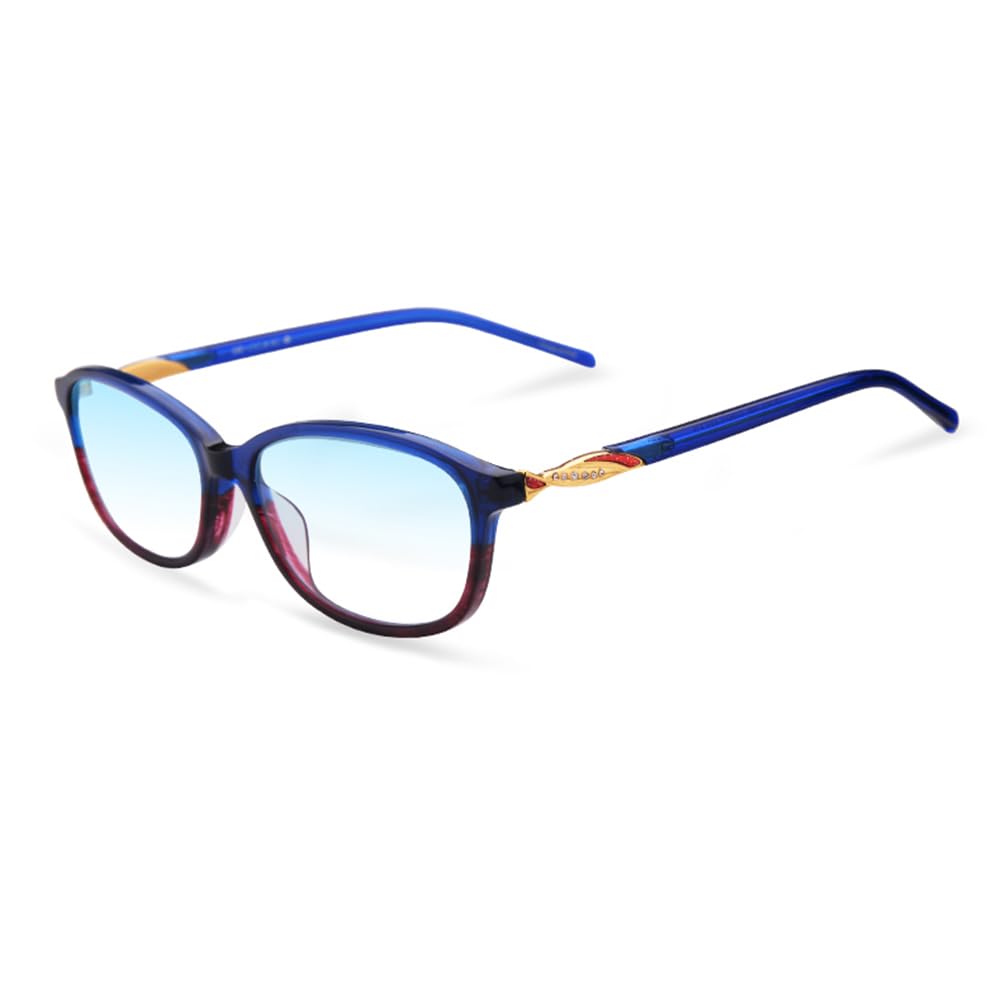 RICCIE Women's Blue Light Blocking Computer Glasses +1.5 Readers - 1.56 Aspheric Resin Lens, Anti-Fatigue HD Eyewear (+1.0 to +3.0) for Office Work, Gaming & Screen Time Protection (Blue)