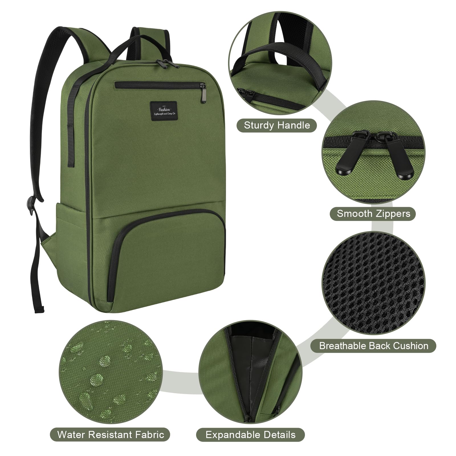Durable Water Resistant 15.6 Inch Laptop Backpack for College Teens & Adults - School, Travel & Work Backpack with Hidden Pockets - Perfect for Students, Commuters & Business Professionals