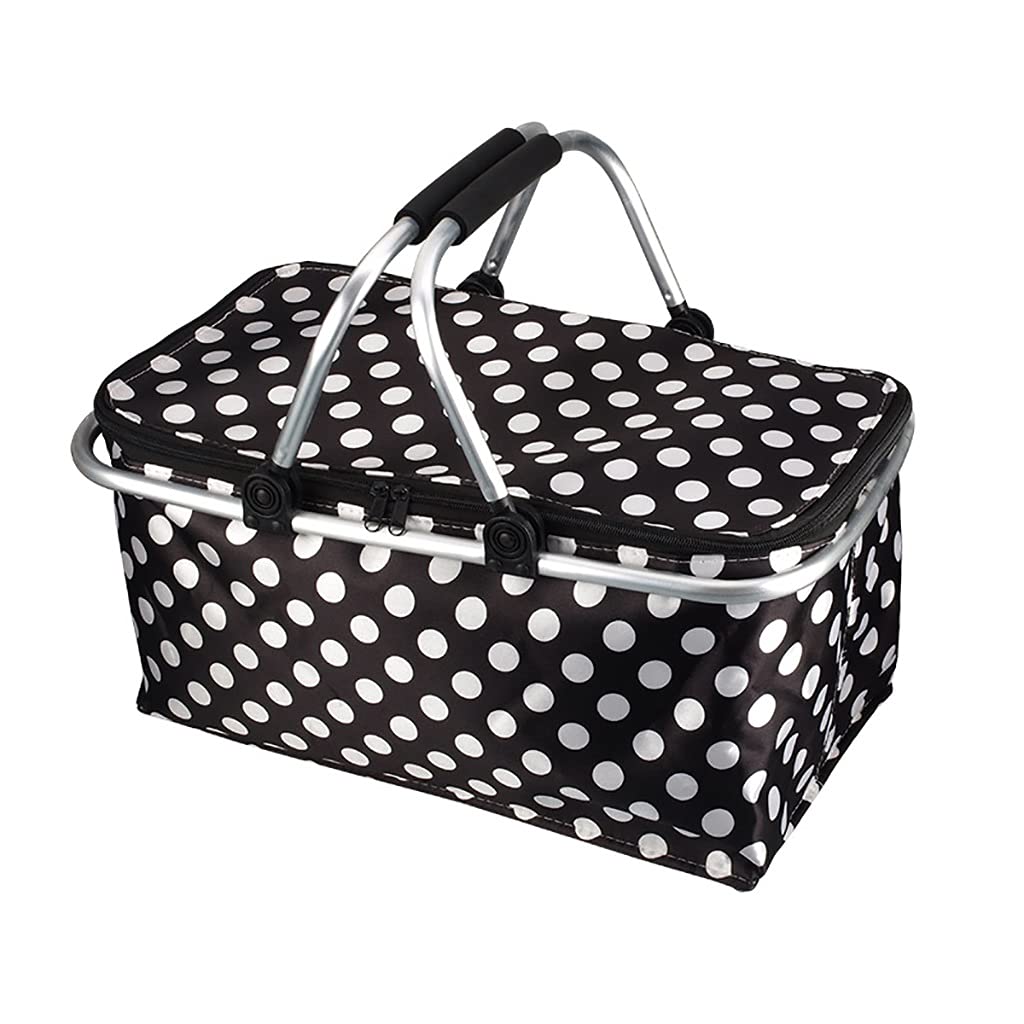 Insulated Collapsible Lunch Box Organizer with Lid - Portable Cooler Bag for Picnic, Beach, Travel & Outdoor Activities - Waterproof & Durable Shopping Cooler Bag for Food Storage & On-the-Go Meals