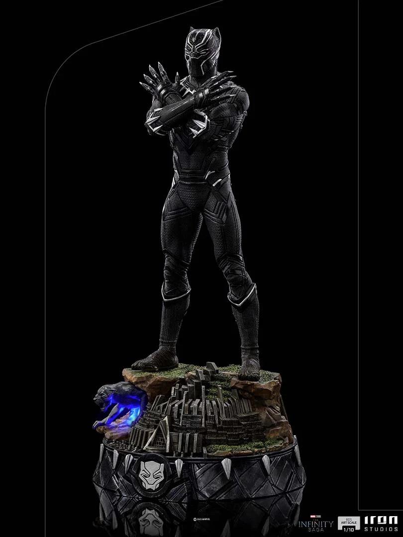 Iron Studios The Infinity Saga Black Panther Deluxe BDS Art Scale 1/10 Statue - Marvel Collectible Figure for Display & Home Decor
