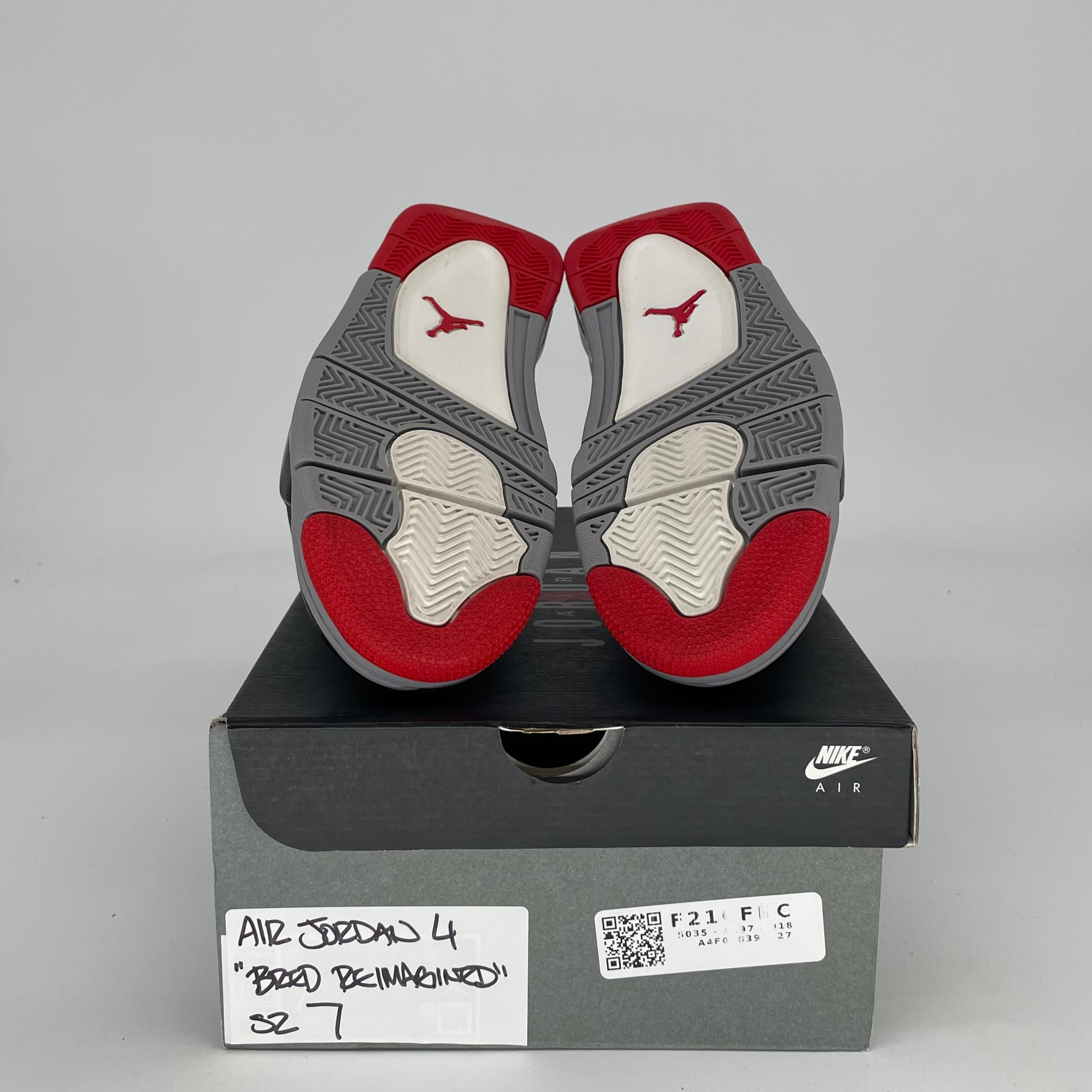 AIR JORDAN 4 BRED REIMAGINED Basketball Shoes - Men's Size 7/Women's Size 8.5 - Style Code FQ8213-006 | Perfect for Streetwear, Sneaker Collecting & Basketball Games