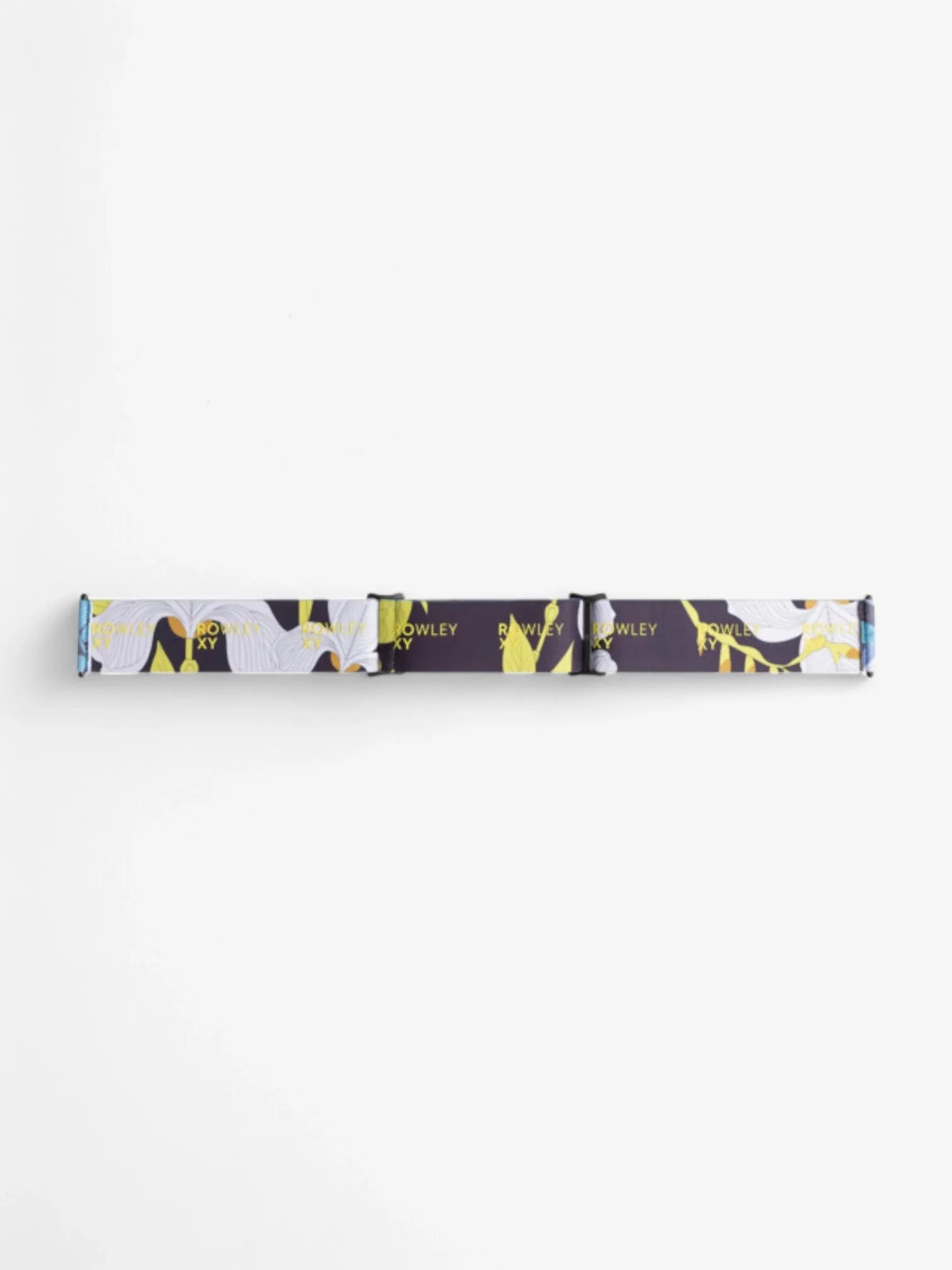 ROXY X Rowley Rosewood Snow Goggles - Yellow Violet Floral Print for Skiing & Snowboarding | UV Protection & Anti-Fog Lens