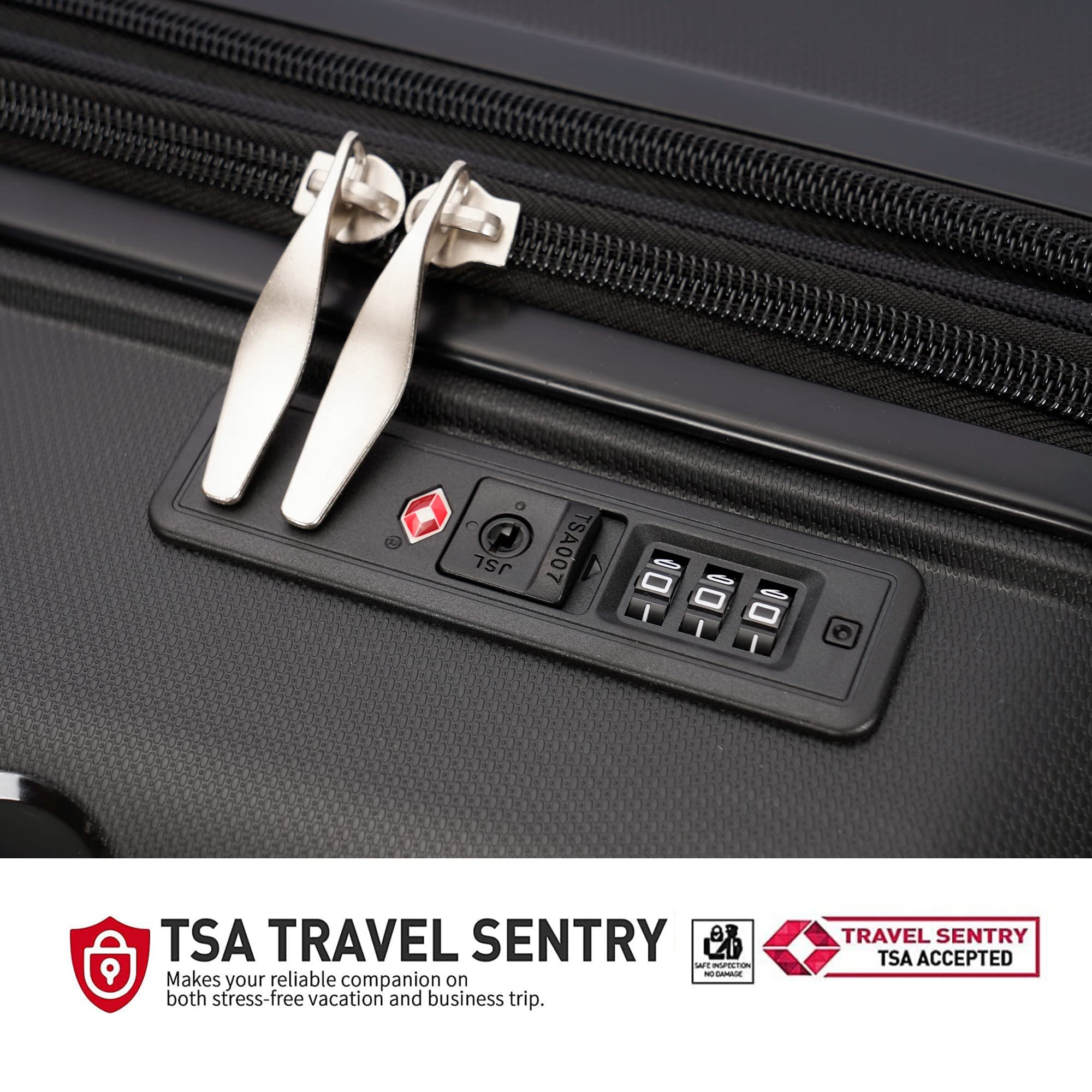 Expandable 2-Piece Luggage Set with Spinner Wheels & TSA Lock - 20