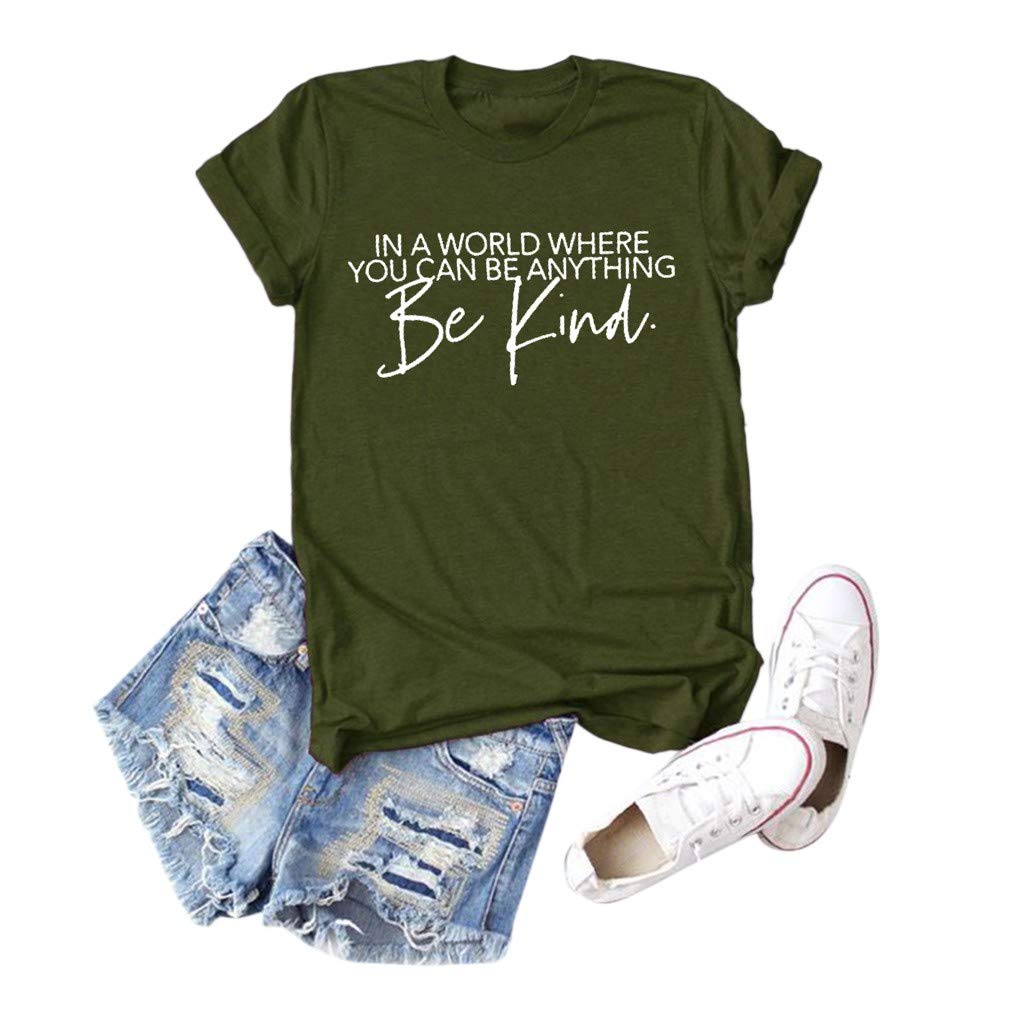 Women's Short Sleeve Letter Print Pullover Shirts - Crewneck Casual Tops for Teen Girls | Perfect for School, Outings & Everyday Wear