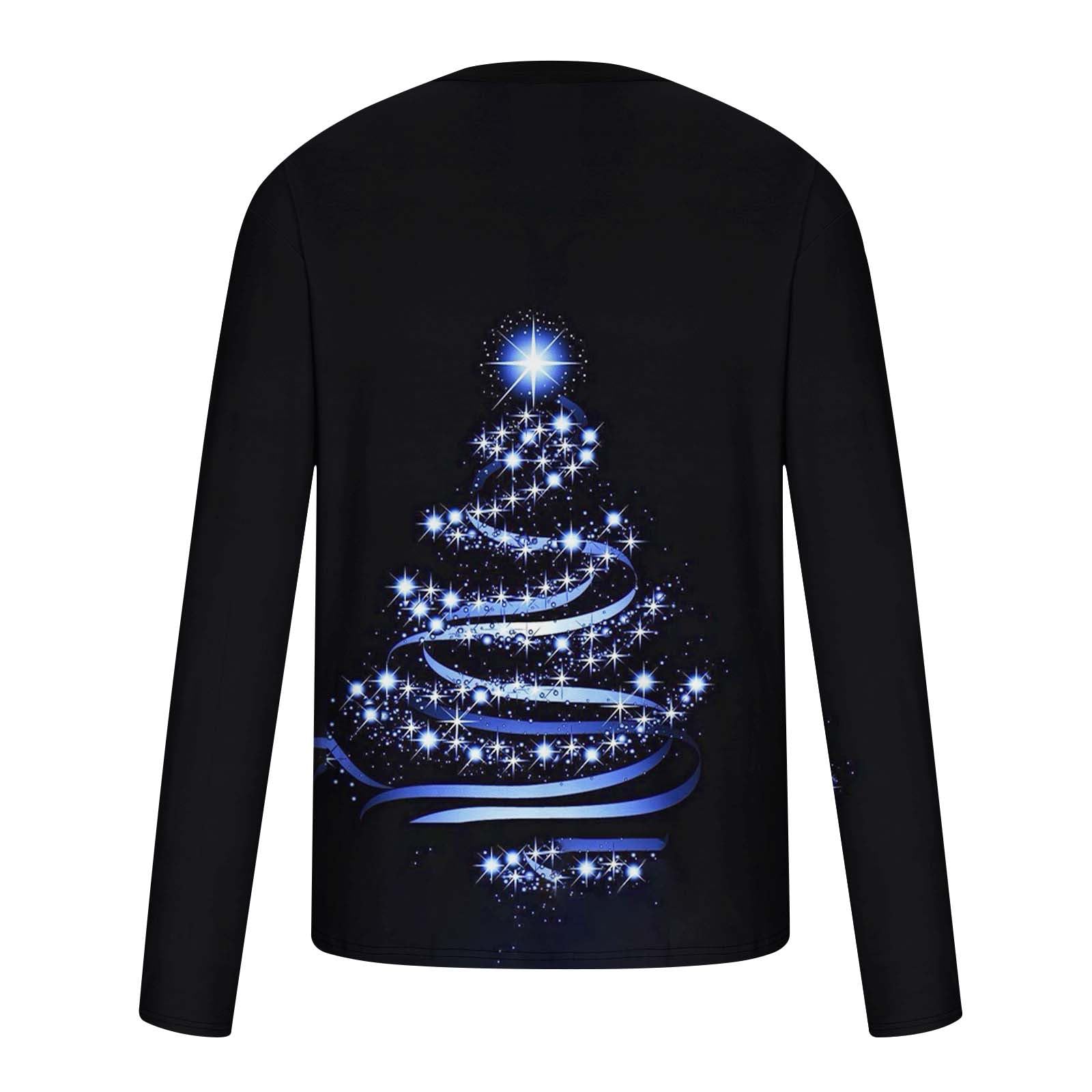 Men's Plus Size Christmas Sweater - 3D Printed Xmas Tree Pullover, Long Sleeve Crew Neck Jumper, Novelty Holiday Shirt for Casual Wear | Perfect Gift for Him, Christmas Party & Family Gatherings