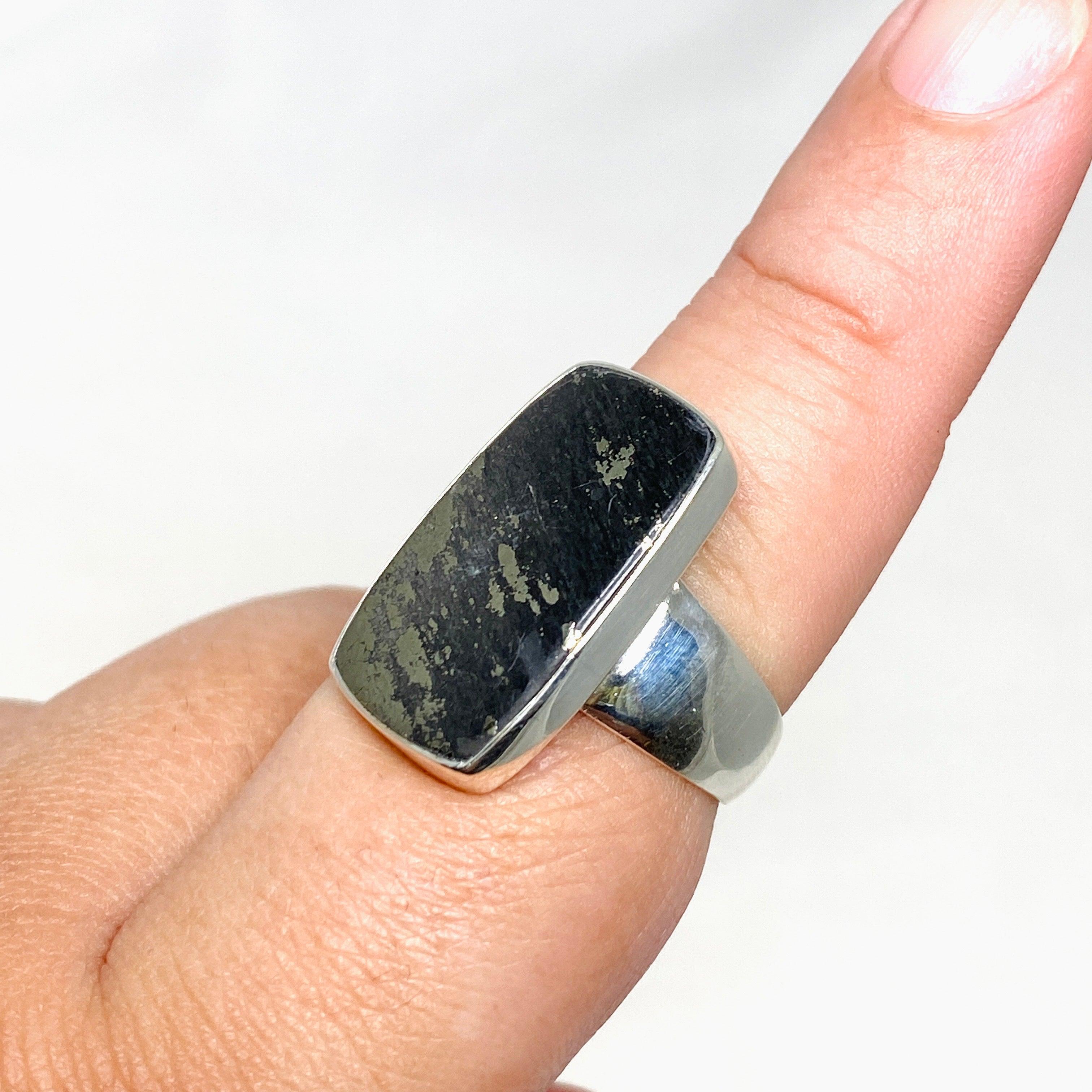 Healer's Gold Rectangle Ring for Women - Size 9 (KRGJ3198) - Perfect for Everyday Wear, Gift Giving & Special Occasions