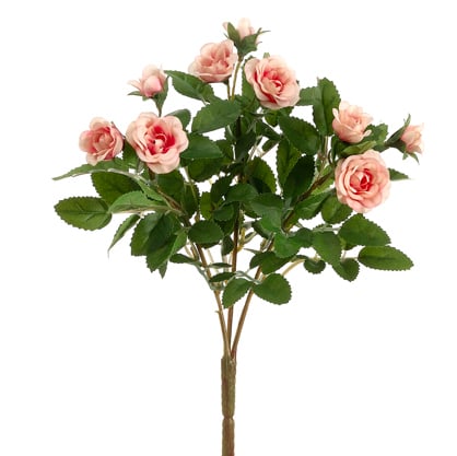 10 Pack Pink Silk Mini Rose Flower Bush - Artificial Floral Arrangement for Home Decor, Wedding Centerpieces, and DIY Crafts (36 Stems)