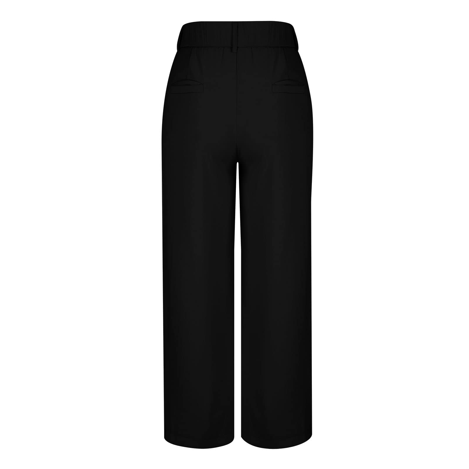 Qeaghou Women's High Waisted Wide Leg Palazzo Pants - 2024 Trendy Business Casual Dress Pants for Work & Office | Tailored Slacks for Professional Women