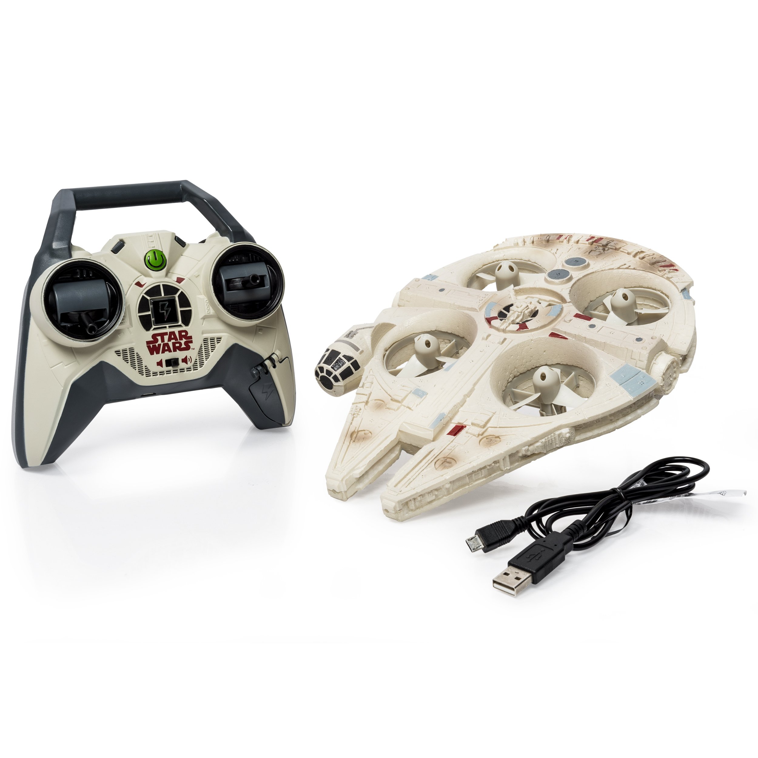 Air Hogs Star Wars Remote Control Millennium Falcon Quad - RC Drone for Kids & Adults, Indoor & Outdoor Flying Toy with LED Lights - Perfect for Star Wars Fans, Birthday Gifts & Backyard Play
