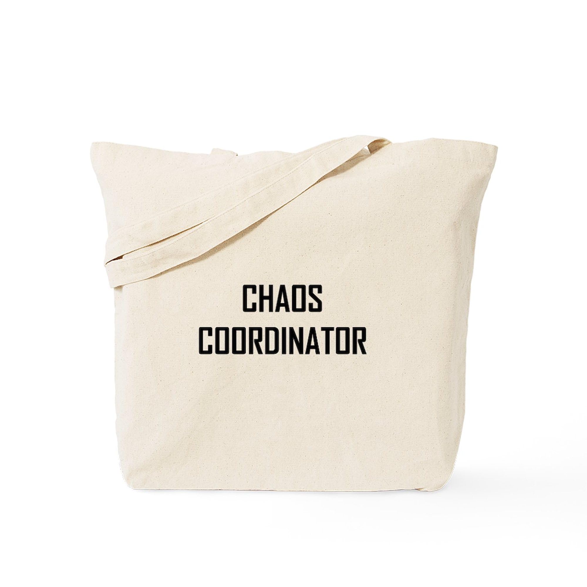 Chaos Coordinator Tote Bag - Natural Canvas Reusable Shopping Bag for Women | Eco-Friendly Grocery Tote & Work Bag for Office, School & Daily Use