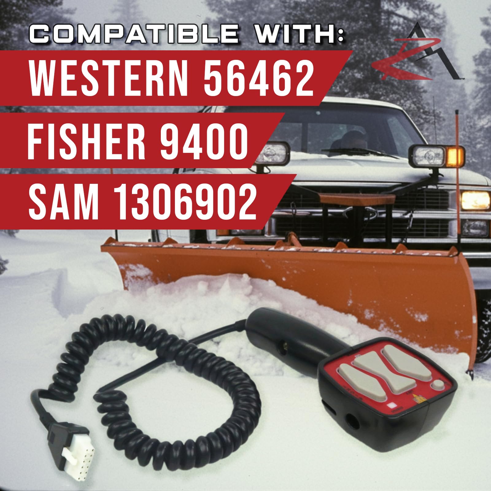 Western 56462 Snow Plow Handheld Remote Controller - Durable Wireless Control for Truck & Tractor Snow Removal Equipment (Ideal for Winter Driveway & Parking Lot Maintenance)
