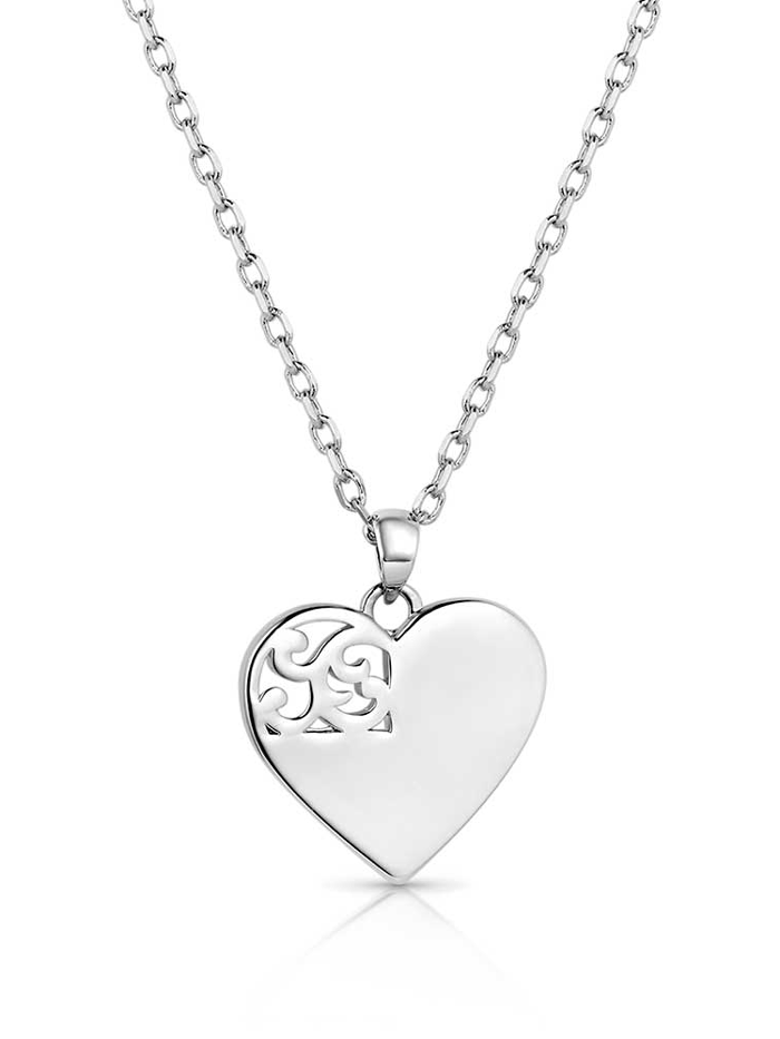 Montana Silversmiths NC5818 Women's Silver Texas Love Necklace - Perfect for Western Fashion, Cowgirl Outfits & Texas Pride Gifts
