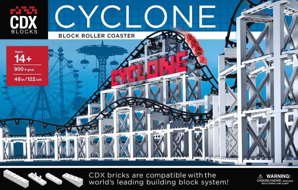 Cyclone Roller Coaster - Thrilling Amusement Park Ride for Theme Parks & Carnivals - Perfect for Outdoor Entertainment & Family Fun