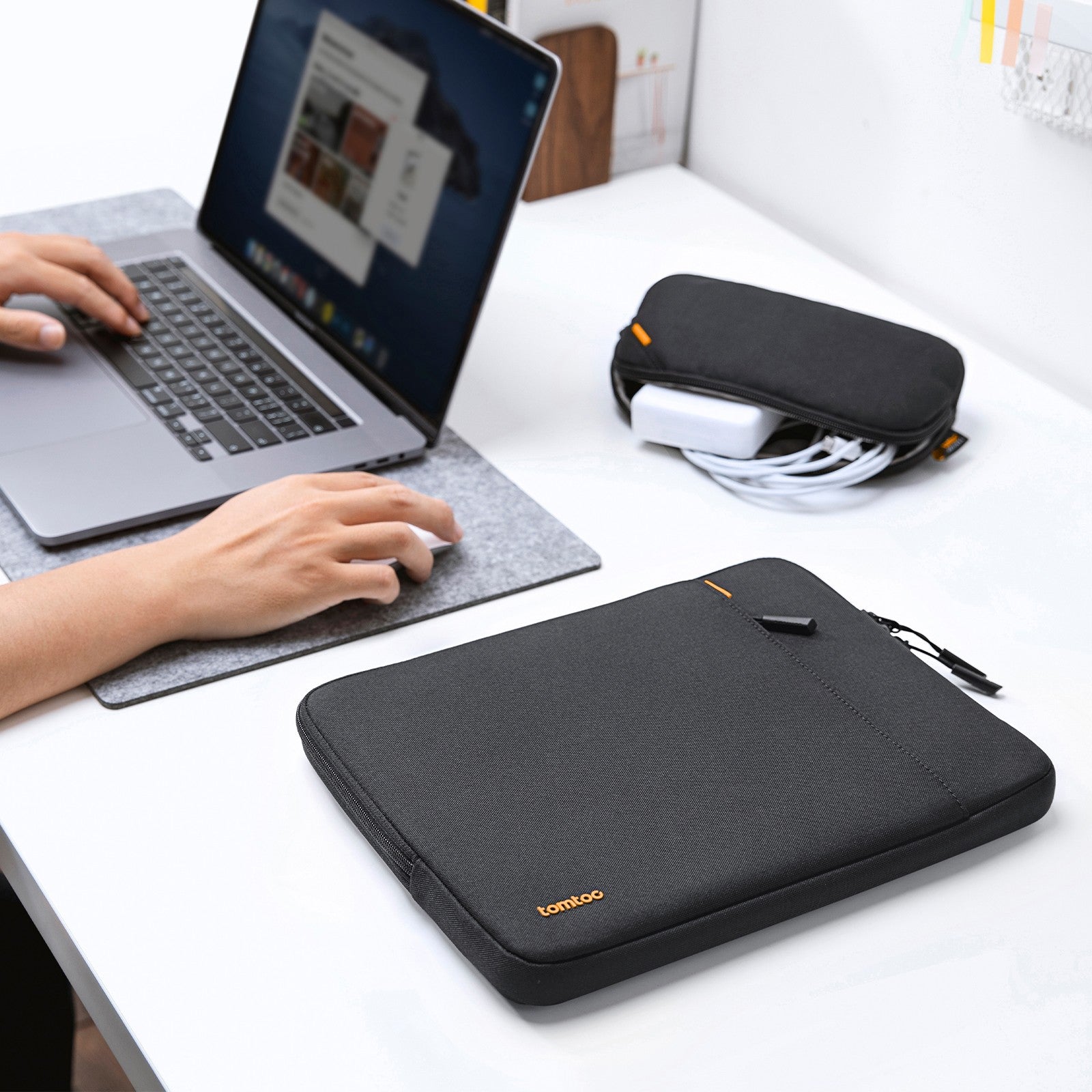 Premium Defender A13 Laptop Sleeve for 15-inch MacBook Air - Shockproof & Water-Resistant Protective Case with Accessories - Perfect for Travel, Office & School Use