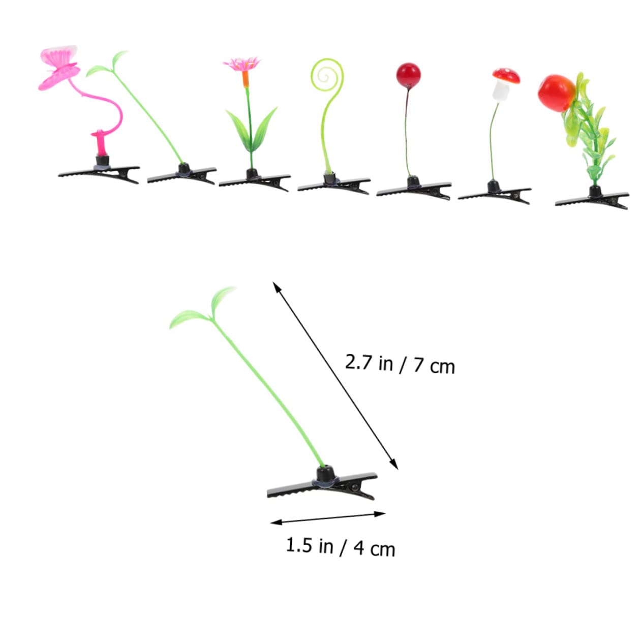 24pcs Kawaii Plant Hair Clips Set for Girls 8-12 | Cute Hair Accessories for School, Parties & Special Occasions | MERRYHAPY Hairpins for Daily Styling & Gifts