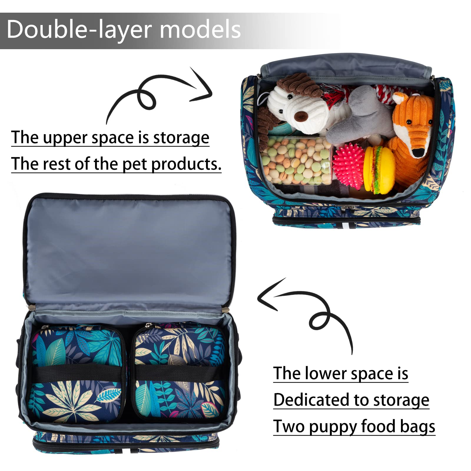 BAGLHER Pet Travel Backpack with Bowls - Durable Double-Layer for Dogs & Cats - Perfect for Hiking & Air Travel