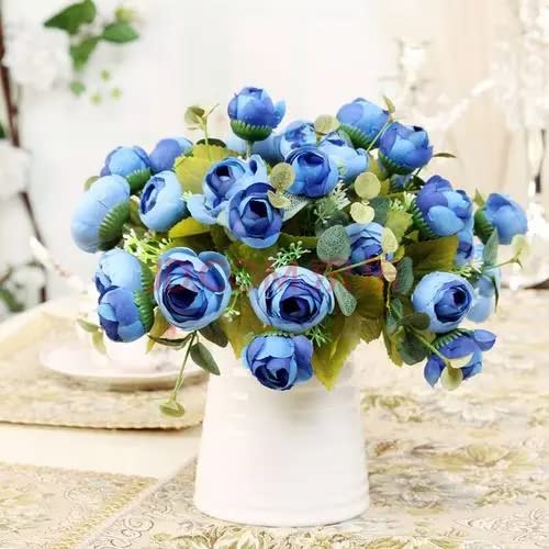 Realistic Artificial Hydrangea Bouquet - 2 Pack Fake Flower Arrangements for Wedding Decor, Table Centerpieces, Home & Office Decoration - 17