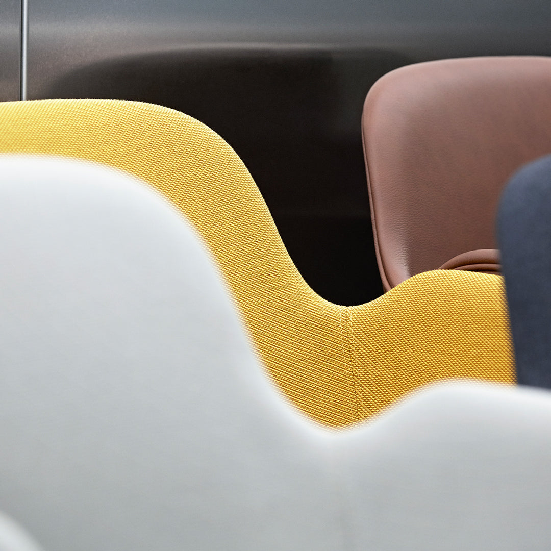 Modern Upholstered Form Armchair with Wooden Legs - Perfect for Living Room, Office, or Lounge Decor