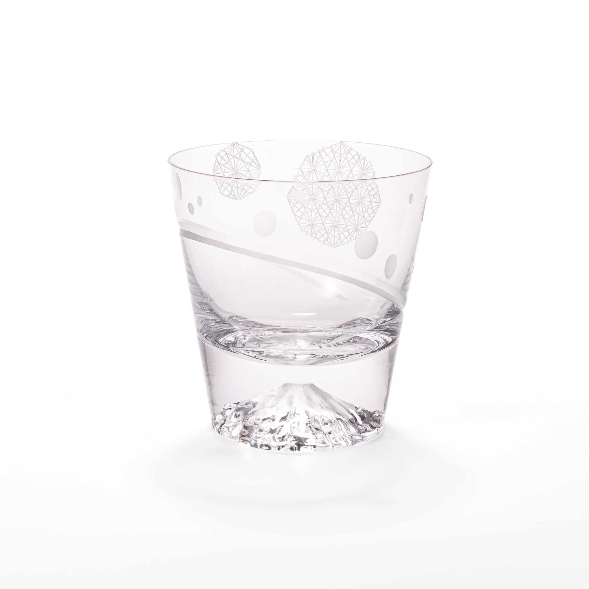 Tajima Mount Fuji Glowing Rocks Glass - Japanese Whiskey Tumbler with LED Base for Cocktails, Barware & Home Decor - Perfect for Parties, Gifts & Nightlight