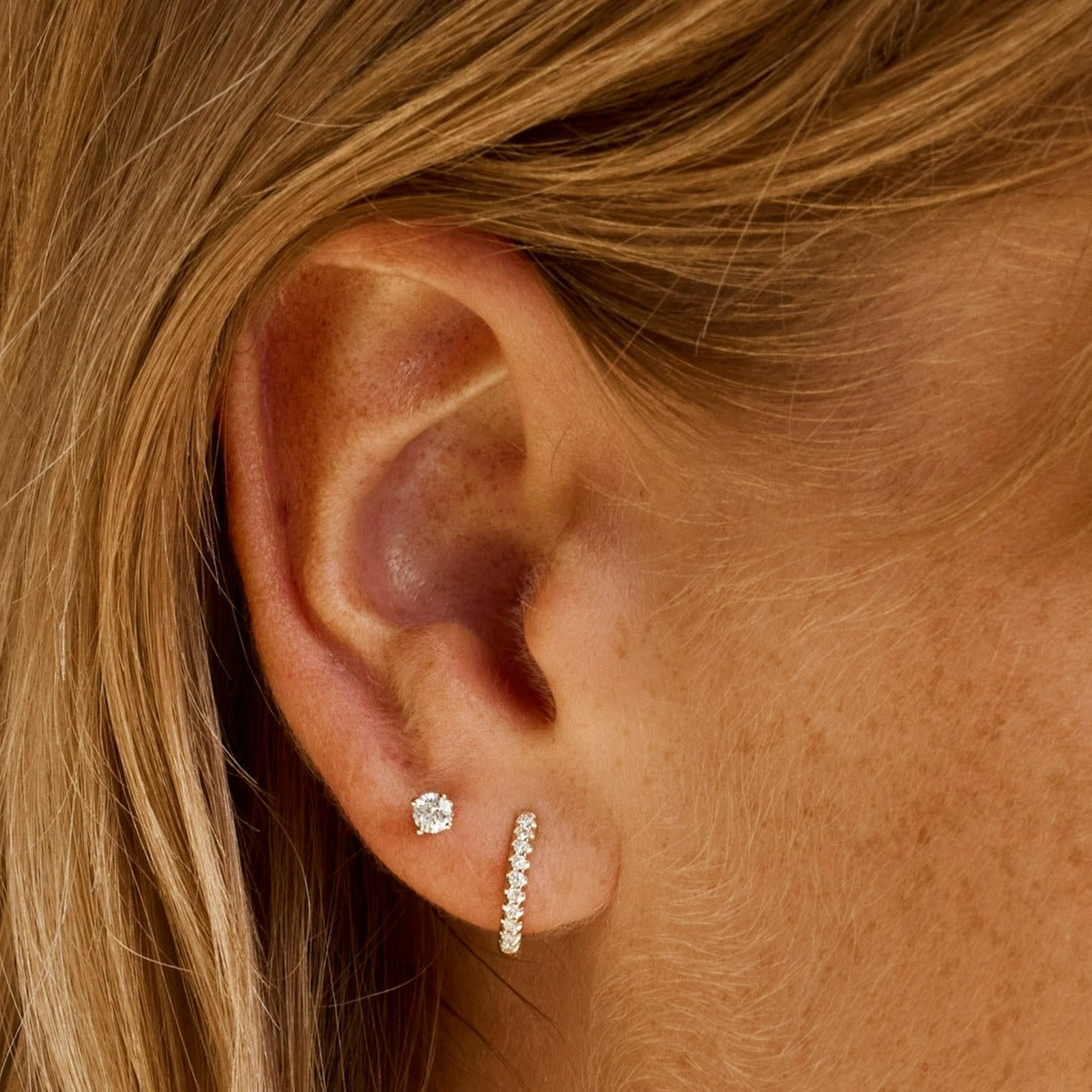 10K Gold Lab-Grown Diamond Round Stud Earrings for Women | Hypoallergenic, Durable & Elegant Jewelry for Everyday Wear, Parties & Gifts