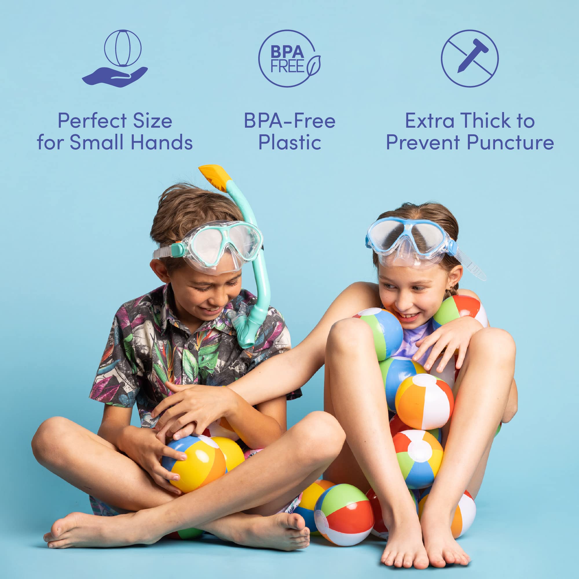 Top Race Mini Beach Balls Bulk - 5 Inch Inflatable Rainbow Beach Balls for Summer Party Decorations, Pool Toys for Kids, Ocean & Hawaiian Themed Events - Set of 25 Vibrant Beach Balls for Birthdays, Beach Days, Pool Parties & Outdoor Water Activities