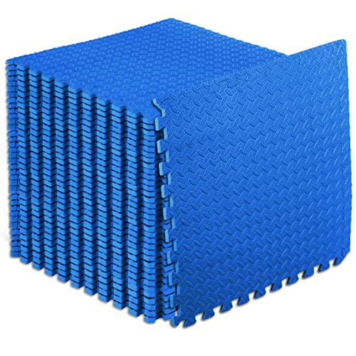 Blue - 1/2 Inch - 144 Sq Ft - 36 Tiles