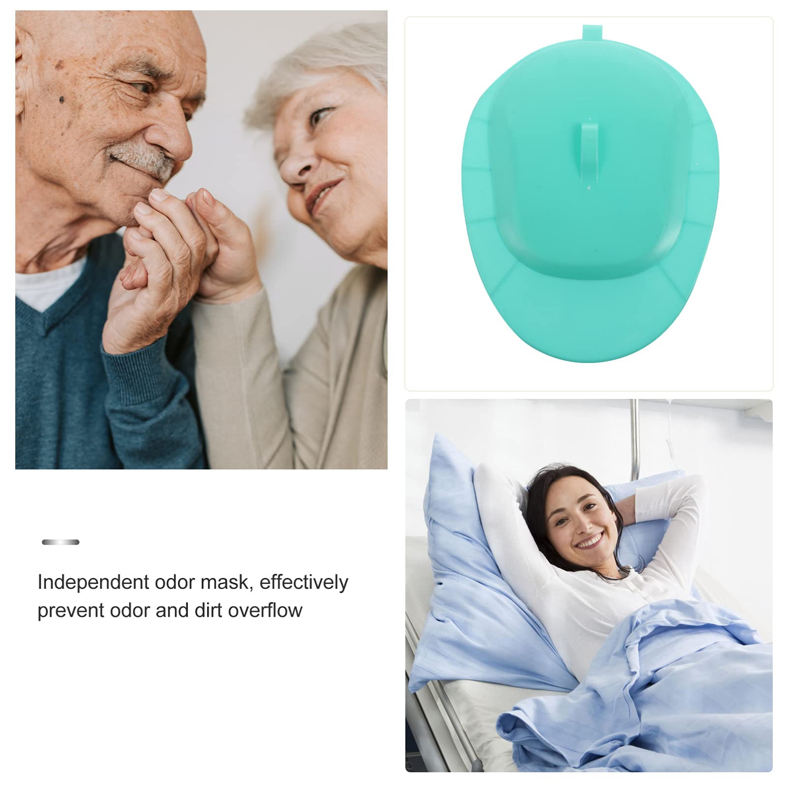 1pc Plastic Bed Pan for Elderly & Handicapped - Home Care & Hospital Use