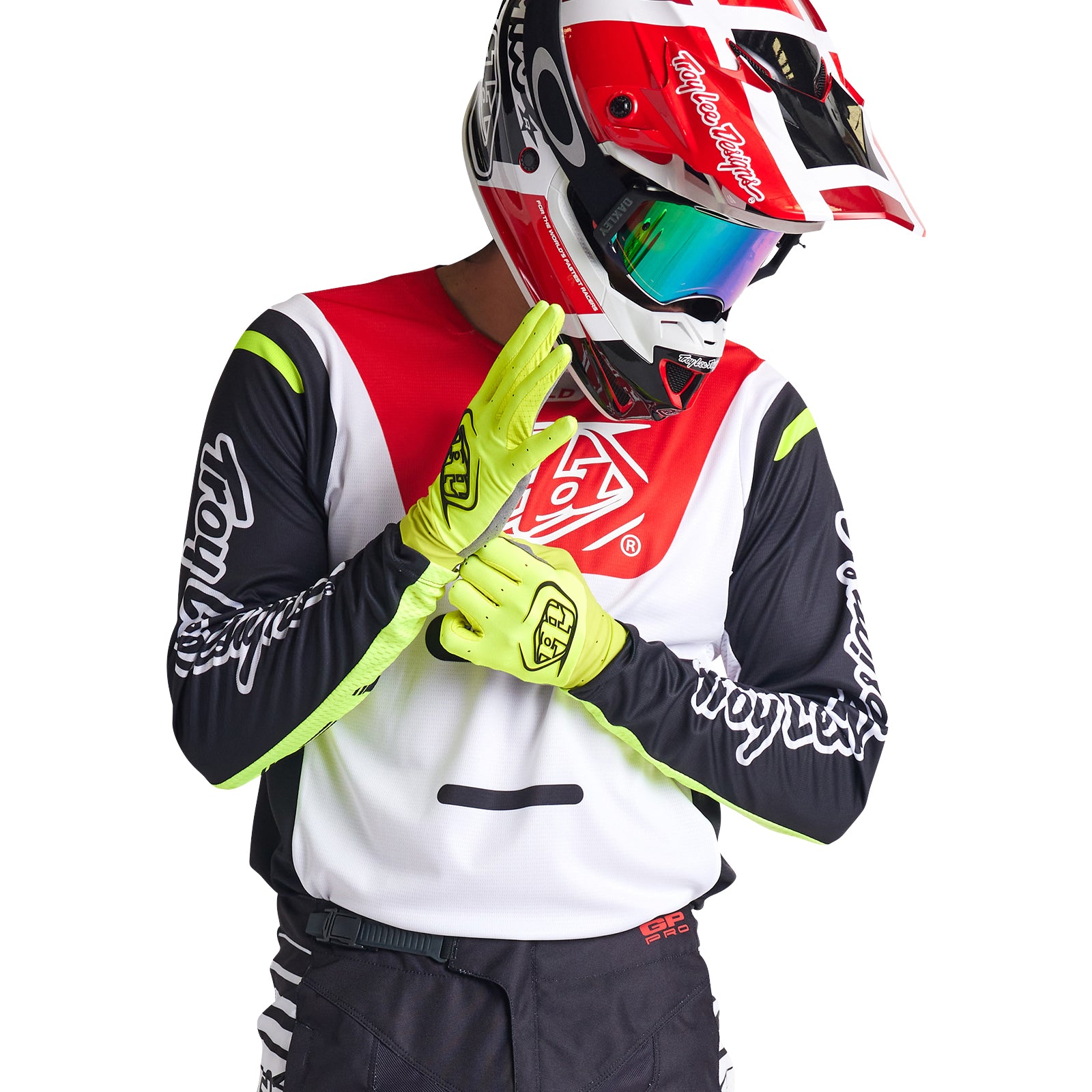 GP Pro Jersey Blends White/Red Performance T-Shirt - Breathable & Moisture-Wicking for Workouts, Sports & Casual Wear