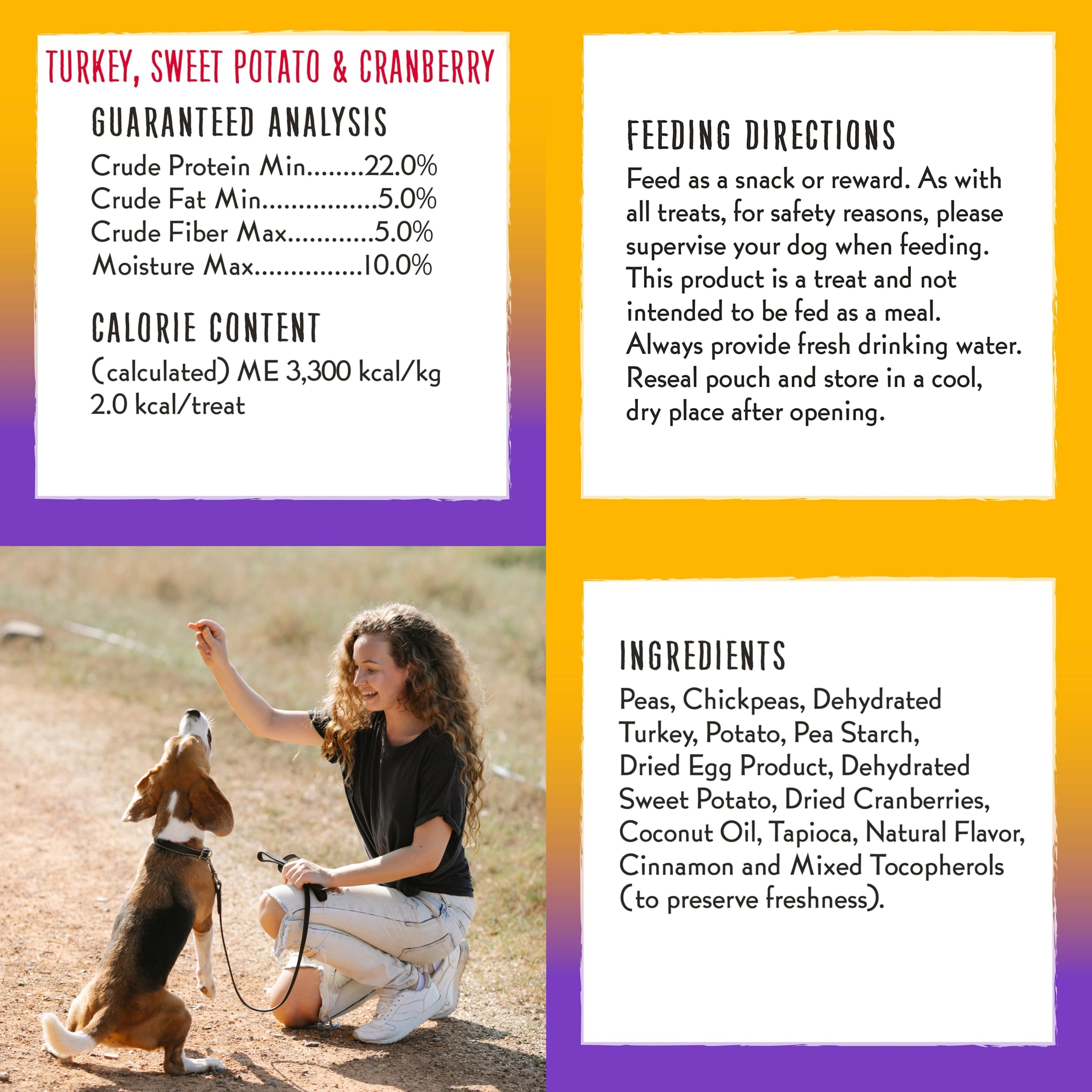 Charlee Bear Natural Dog Training Treats for Small, Medium & Large Breeds - Grain Free, Low Calorie Crunchy Dog Snacks - Made in USA - 3 Flavor Variety Pack (6 Bags, 8oz Each) - Perfect for Obedience Training & Positive Reinforcement