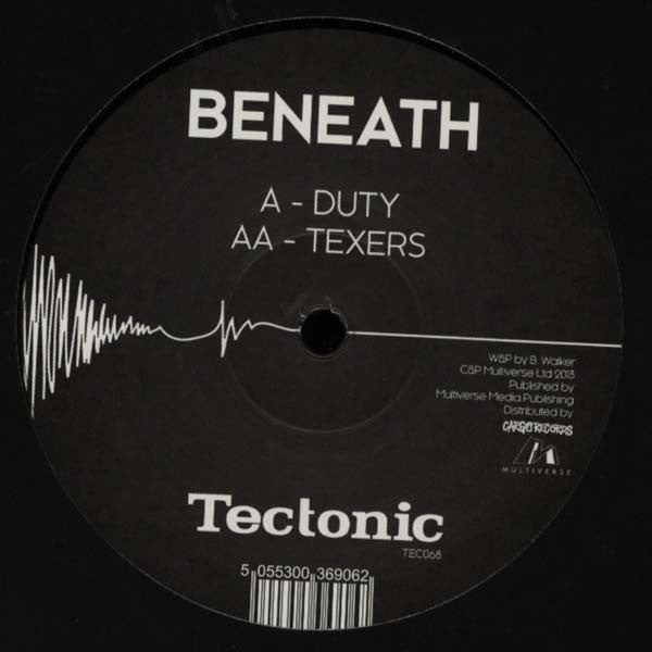 Beneath – Duty / Texers 12 Tectonic – TEC068 Vinyl Record | Techno & Electronic Dance Music | Perfect for DJ Sets & Club Nights