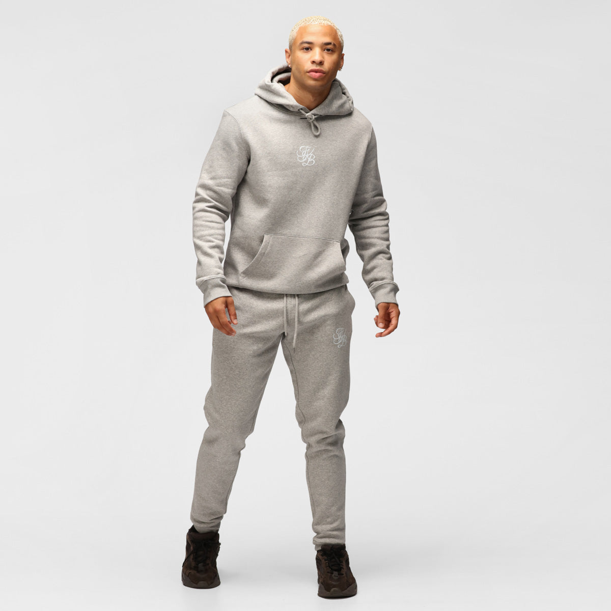 Premium TKB Men's Grey Organic Cotton Hoodie - Soft & Comfortable Pullover for Casual Wear, Gym, and Outdoor Activities