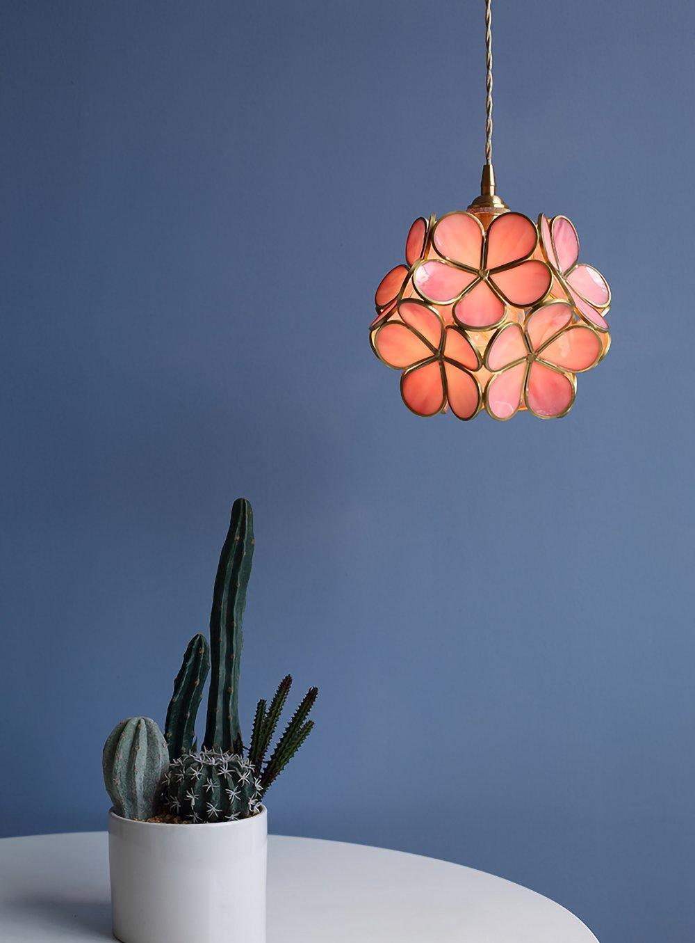 Modern Glass Petal Pendant Light - Elegant Floral Ceiling Lighting Fixture for Dining Room, Kitchen Island & Bedroom Decor