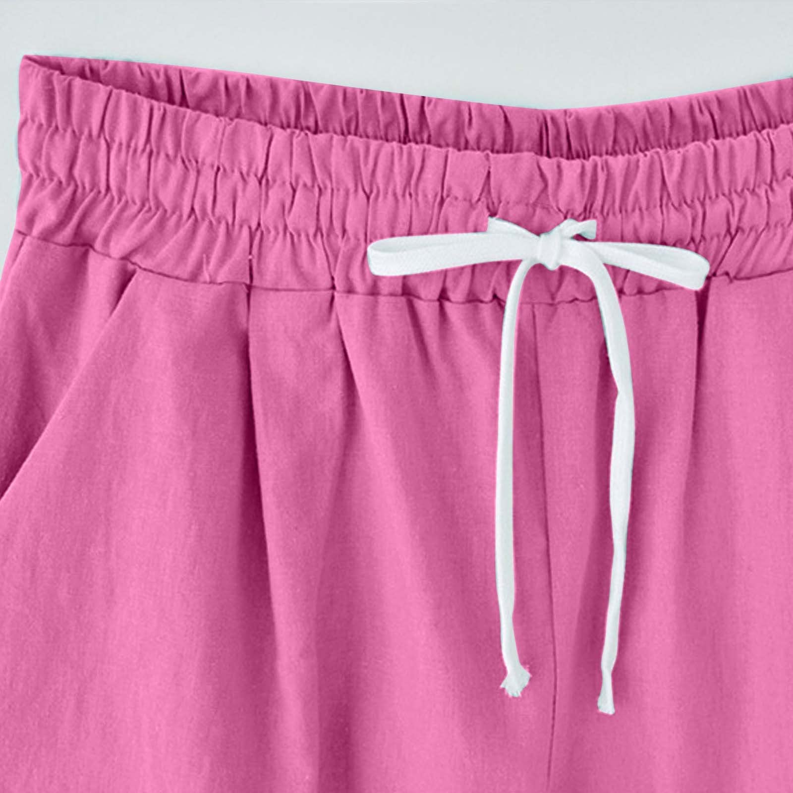 TANGNADE Women's Dressy Knee-Length Bermuda Shorts with Elastic Waist - Casual Summer Beach Shorts for Workout, Travel, and Outdoor Activities