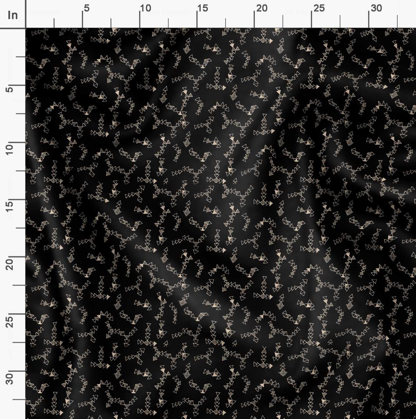 Soimoi Moss Georgette Black Fabric by The Yard - 42