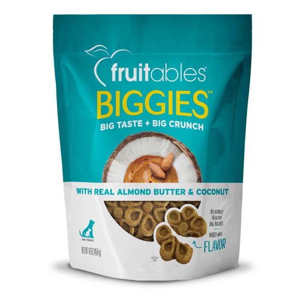 Fruitables Biggies Crunchy Dog Biscuits with Pumpkin - Healthy, Wheat-Free, Corn-Free & Soy-Free Dog Treats - Perfect for Training, Rewards & Daily Snacks