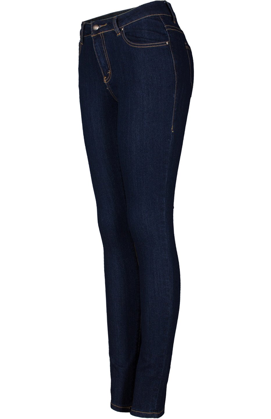 2LUV Women's Stretchy 5 Pocket Dark Denim Skinny Jeans - Comfortable Slim Fit High Waist Jeans for Everyday Wear, Work & Casual Outfits