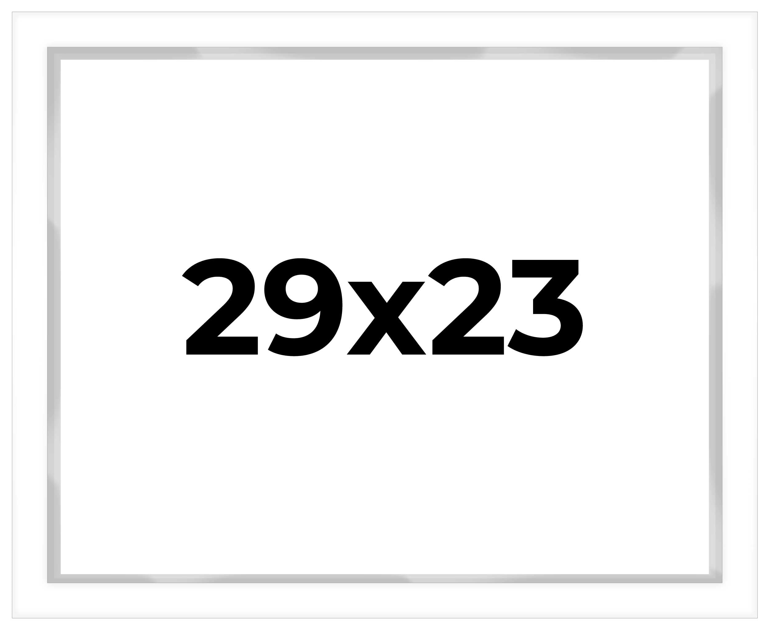29x23 Inch White Shadow Box Display Frame - 1 Inch Deep, 1.5 Inch Wide Moulding with Shatter-Resistant Acrylic, Acid-Free Foamboard Backing & Hanging Hardware - Perfect for Memorabilia, Jewelry Display & Wall Decor