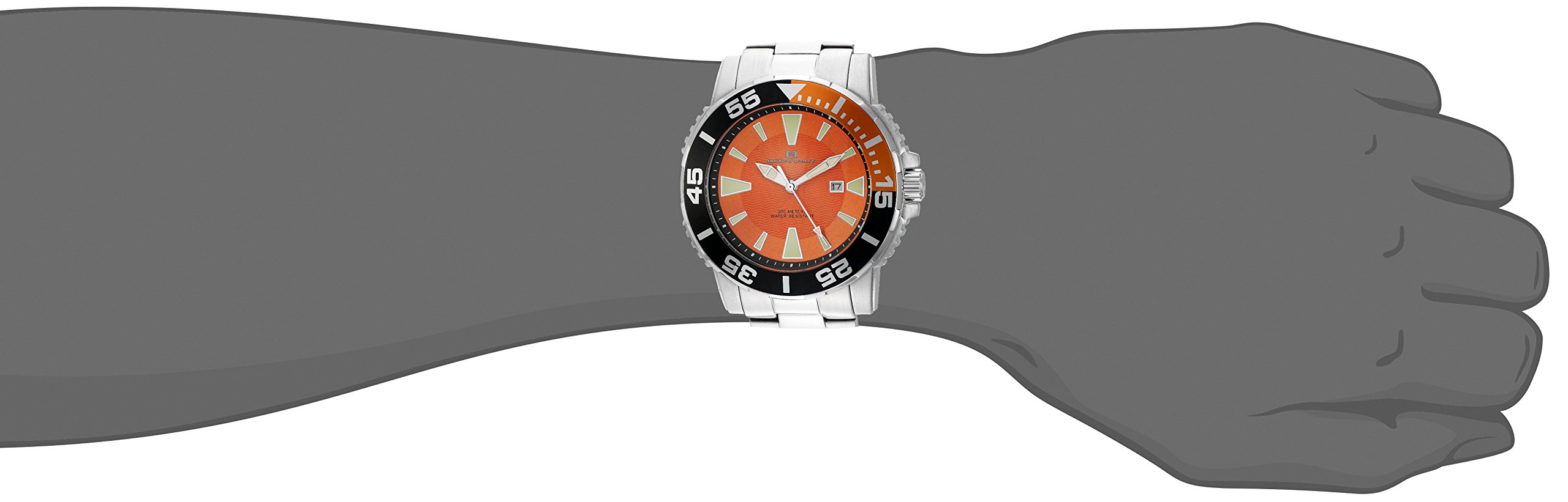Oceanaut Men's 'Marletta' Silver-Toned Stainless Steel Quartz Watch with Date Window - Water Resistant Dress Watch for Business, Formal Occasions & Everyday Wear (Model OC2910)