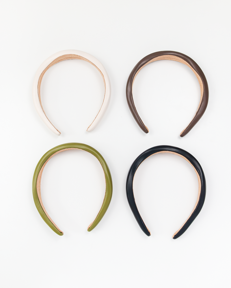 Stylish Leather Headband for Women - Trendy Hair Accessory for Work, Gym & Everyday Wear