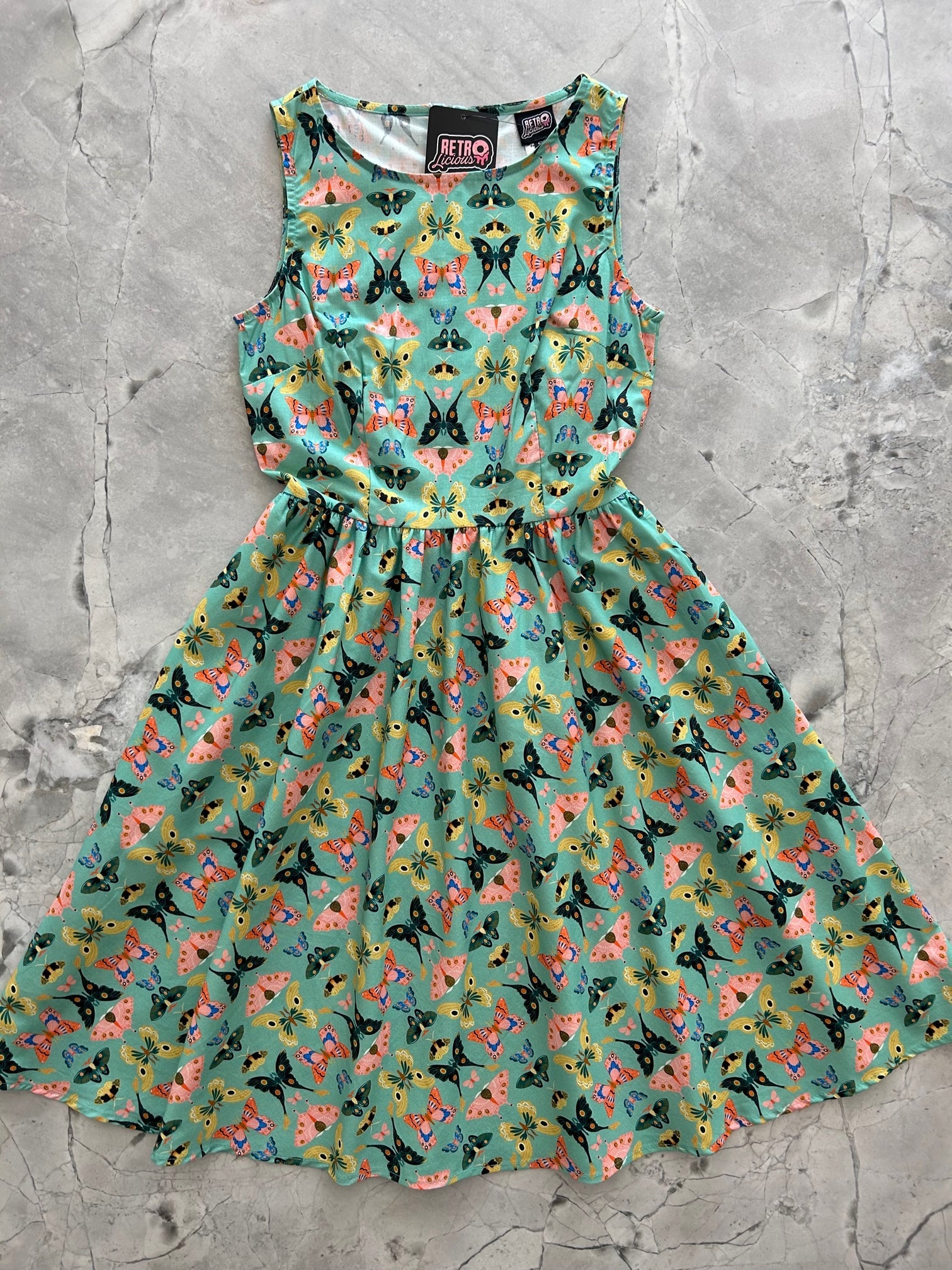 Vintage Butterfly Print Dress for Women - Floral Boho Maxi Dress for Summer, Beach, and Casual Outings